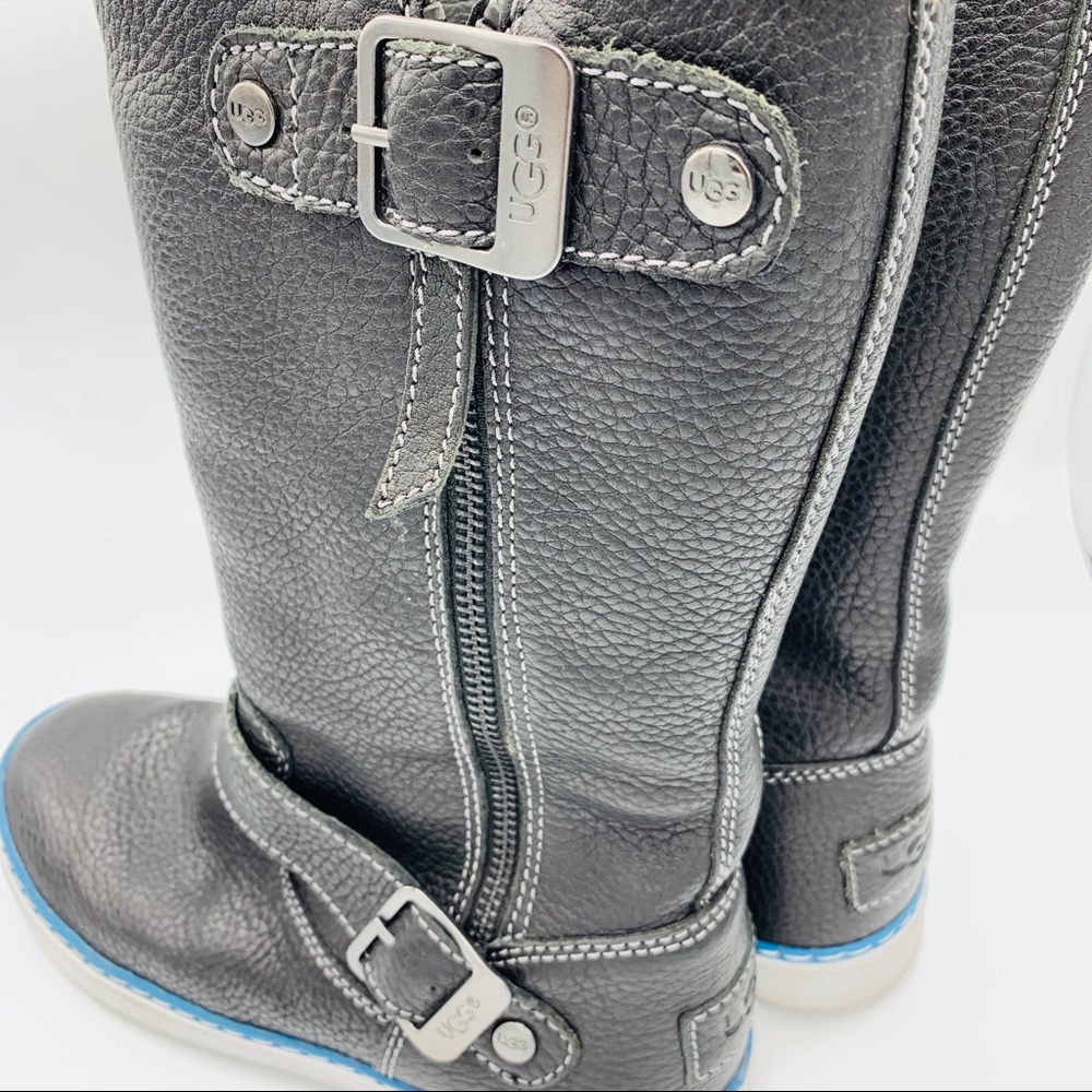 Leather black UGG Boots Size 6
